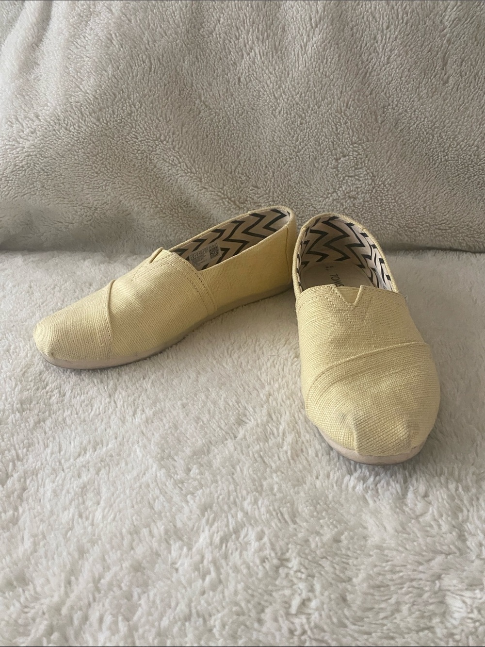 Toms Women’s Slip-On Loafers in Light Yellow